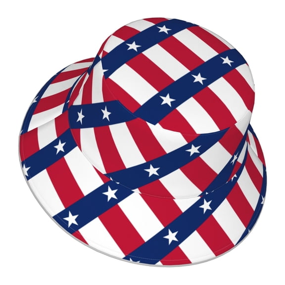 Unisex Texas Flag America Bucket Hat Fisherman Cap Reversible Travel Sunhat With Reflective Stripe
