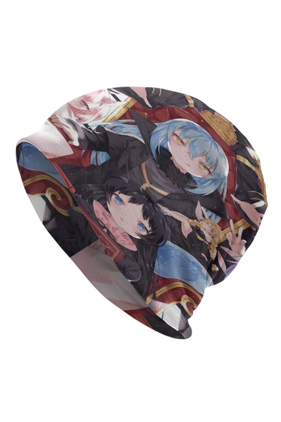 Unisex I Got Reincarnated As A Slime Knitted Hat Warm Slouchy Knit Hat Headwear Skull Hat for Men Women