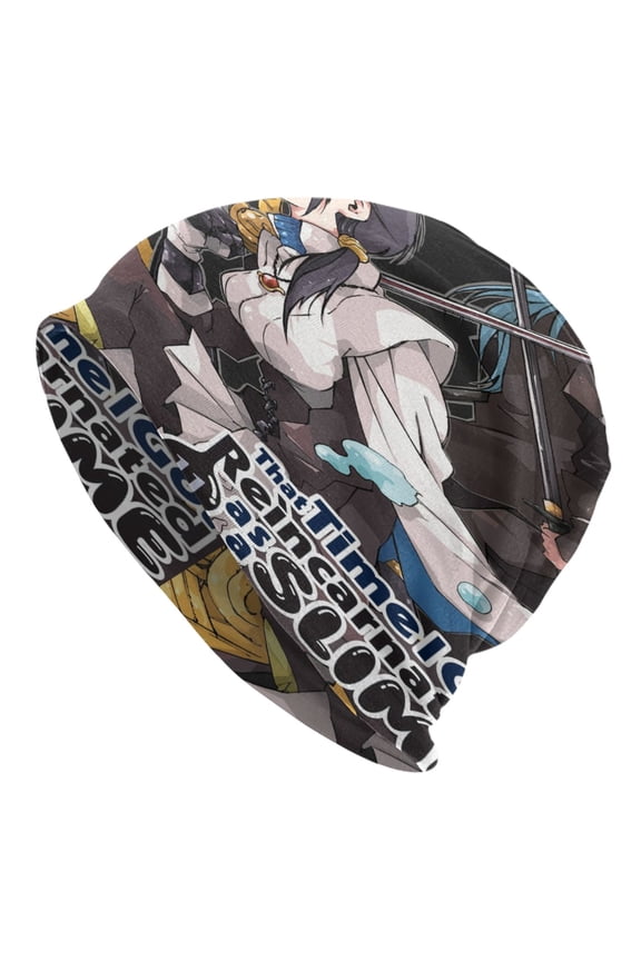 Unisex I Got Reincarnated As A Slime Knitted Hat Warm Slouchy Knit Hat Headwear Skull Hat for Men Women