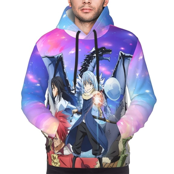 Unisex I Got Reincarnated As A Slime Pullover Hoodies 3D Print Novelty Sweatshirts Hoodie with Pocket for Men Women