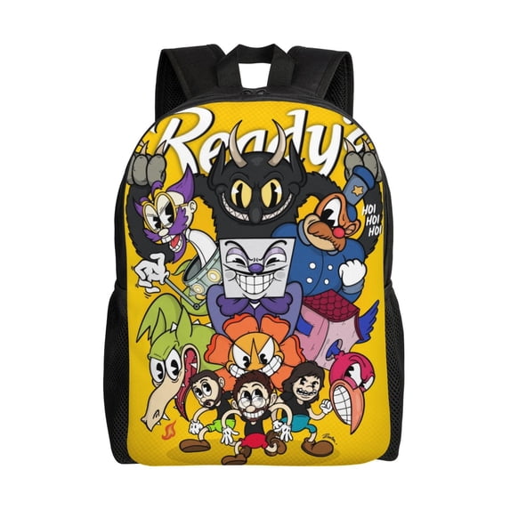 Unisex The Cuphead Show Backpacks Bookbag Casual Daypack Backpacks for Travel Work Camping Office