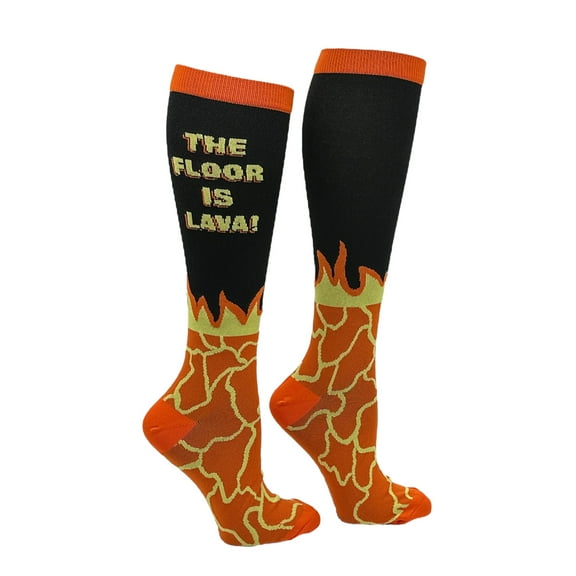 Unisex The Floor Is Lava Funny Game Compression Socks for Men and Women