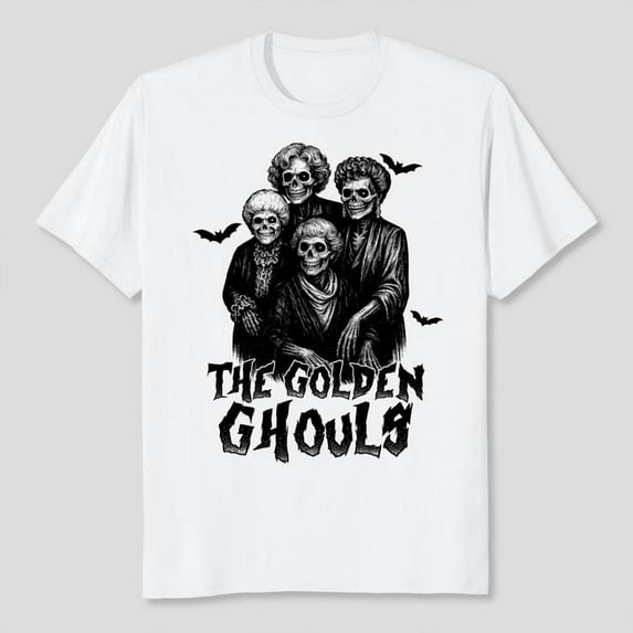 Unisex The Golden Ghouls - Skull Women Graphic T-Shirt, Sizes S-5XL, Tbun