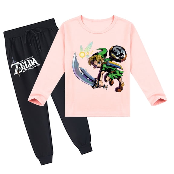 Unisex The Legend of Zelda Children's Outfit: Long Sleeve T-shirt and Pants, Comfy and Breathable, Spring Autumn