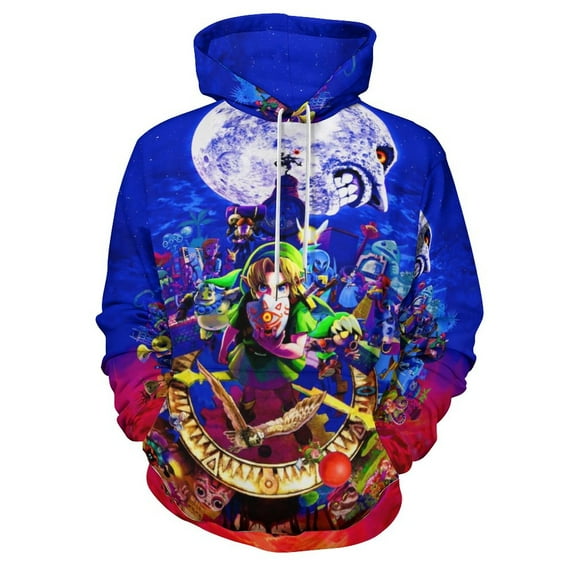 Unisex The Legend of Zelda Hoodies 3D Printed Pullover Hooded Sweatshirt with Pocket for Mens Womens