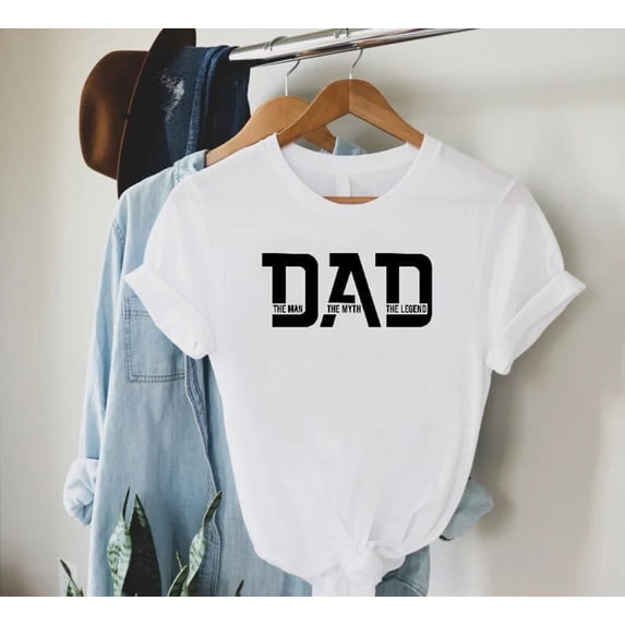 Unisex The Man The Myth The Legend Daddy T-Shirt Cotton Graphic Tee-All Size S-5Xl