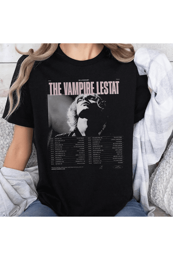 Unisex The Vampire Lestat Tour Graphic T-Shirt, Sizes S-5XL, Tbun Men's And Women's Graphic Tee 100% Cotton by TBun, Full Sizes S-5XL
