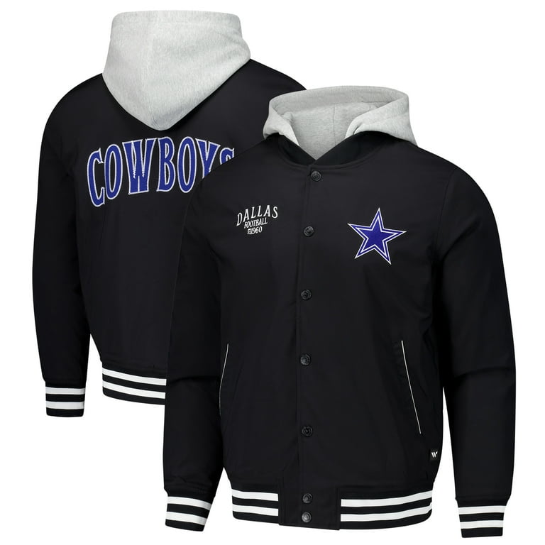 Unisex The Wild Collective Black Dallas Cowboys Full-Snap Hoodie