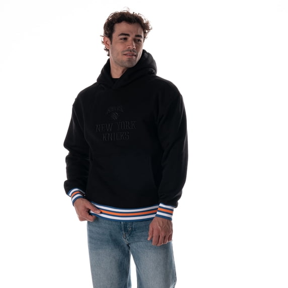 Unisex The Wild Collective Black New York Knicks Custom Rib Tonal Premium Hoodie