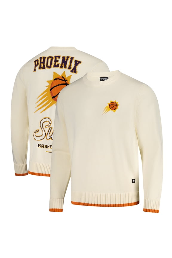 Unisex The Wild Collective  Cream Phoenix Suns Jacquard Knit Pullover Sweater