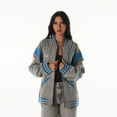 thumbnail image 1 of Unisex The Wild Collective  Gray Detroit Lions Oversized Retro Full-Zip Jacket, 1 of 7