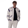 thumbnail image 1 of Unisex The Wild Collective  White Minnesota Vikings Oversized Retro Full-Zip Jacket, 1 of 7