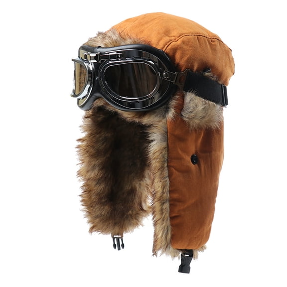 Unisex Thermal Earflap Hat Windproof Goggles For Snow Sports Motorcycle Riding Outdoor Work Practical Easy Clean Design
