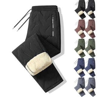 Unisex Thermal Fleece Lined Winter Pants, Waterproof Warm Winter Pants for Outdoor Work, Hiking, Skiing & Travel