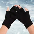 thumbnail image 1 of Unisex Thermal Knit Gloves for Fall and Winter, Touchscreen Compatible Split Finger Gloves, Creative Outdoor Gloves for Men and Women, All Season Acrylic Blend Windproof Gloves Black, 1 of 4