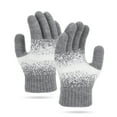 thumbnail image 1 of Unisex Thermal Knitted Gloves, Fleece Lined Winter Gloves with Five-Finger Design, Cold Weather Touchscreen Gloves for Men & Women, 1 of 3