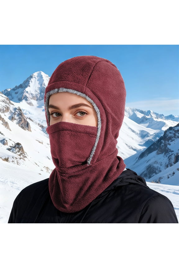 Unisex Thermal Pullover Hat - Outdoor Cold Protection Face and Neck Mask, Fleece Thickened Windproof Gaiter for Cycling