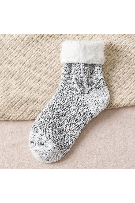 Unisex Thermal Socks - Warm Winter Socks for Men & Women, Black, White, Ecru, Sizes 6-9 & 9-12 - Boot & Ski Socks