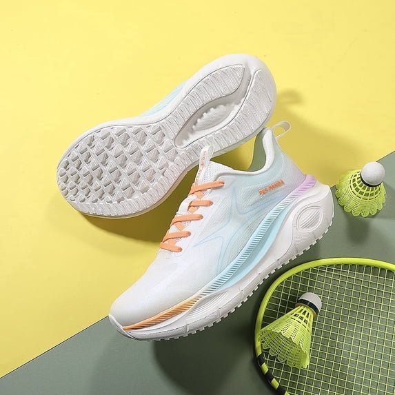 Unisex Thick Cushion Running Shoes, Breathable Mesh Athletic Walking Sneakers