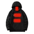 thumbnail image 1 of Unisex Thick Winter Hoodie for Men Women, Heated Hoodie for Men Women, Heated Jackets Sweatshirt Warm USB Electric Heaters Winter Heating Hoodies Black L, 1 of 5