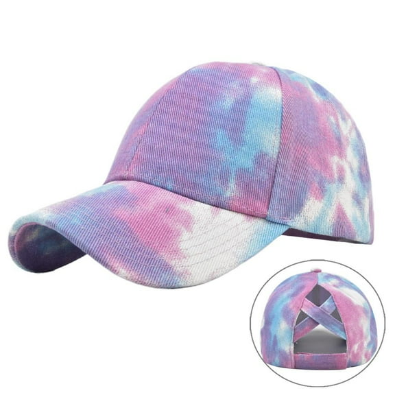 Unisex Tie Dye Baseball Cap Fashion Funny Print Baseball Cap Adjustable Peaked Cap Outdoor Sports Couple Hats Adjustable Curved Brim Hats Sun