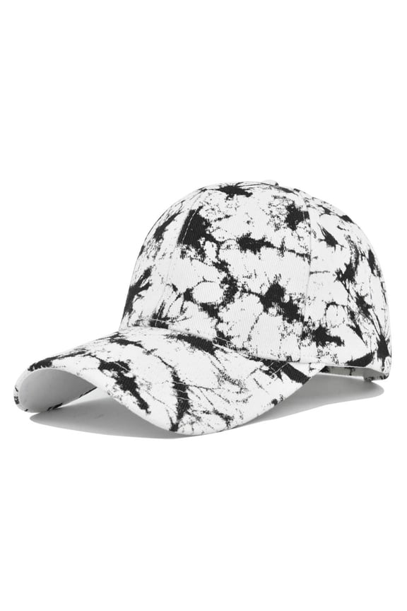 Unisex Tie Dye Baseball Cap Fashion Outdoor Sports Couple Hats Adjustable Curved Brim Hats Sun Visor Caps Flat Caps