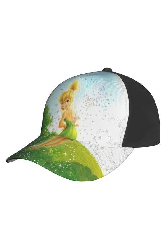 Unisex Tinker Bell Baseball Cap Adjustable Trucker Hat For Running Sports Hiking Camping