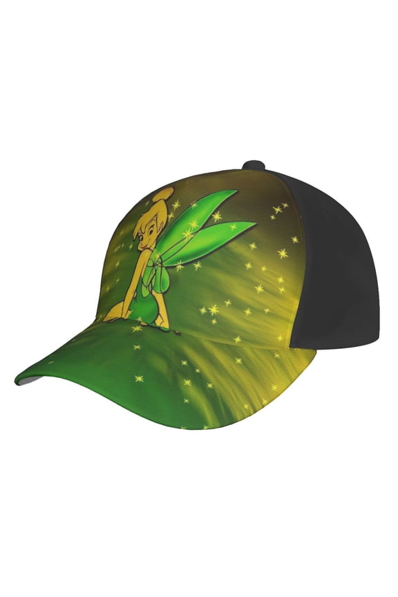Unisex Tinker Bell Baseball Cap Adjustable Trucker Hat For Running Sports Hiking Camping