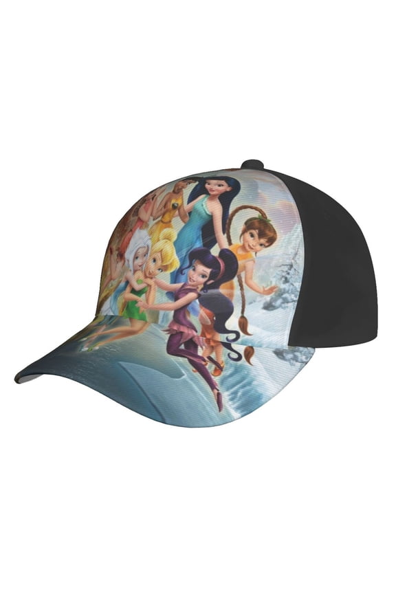 Unisex Tinker Bell Baseball Cap Adjustable Trucker Hat For Running Sports Hiking Camping