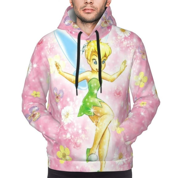 Unisex Tinker Bel Pullover Hoodies 3D Print Novelty Sweatshirts Hoodie with Pocket for Men Women