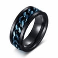 thumbnail image 1 of Unisex Titanium Steel Bottle Opener Ring With European American Design Polished Electroplated Chain Inlay Accessory, 1 of 2