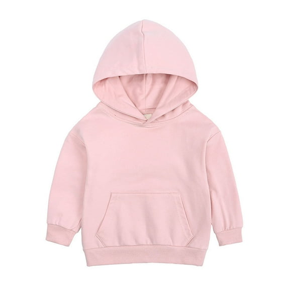 Unisex Toddler Kids Baby Boys Girls Hoodies Basic Solid Color Long Sleeve With Pocket Hooded Sweatshirts Casual Pullovers Tops Fall Fashion Clothes Unique