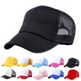 thumbnail image 1 of Unisex Toddler Kids Baseball Cap Baby Boy Girl Plain Cotton Stitching Trucker Mesh Visor Hats Adjustable Baseball Cap, 1 of 3