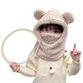thumbnail image 1 of Unisex Toddler Kids Hat Scarf,Children's Winter Hat With Goggles Face Scarf & Cute Bear Headwear, Winter Thickened Pullover Cap Detachable Design For Cold Weather,Size:2-7 Years, 1 of 4