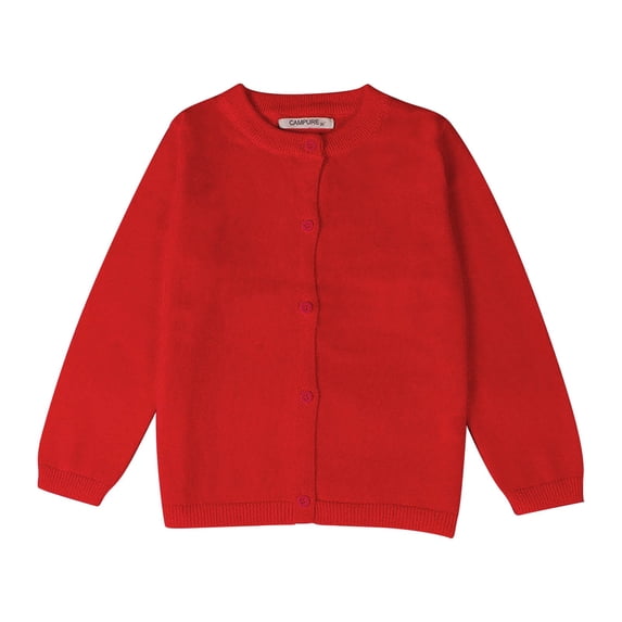 Unisex Toddler Solid Color Cotton Knit Cardigan, Children Button-Down Cardigan Candy Color Kids Cardigan Neutral Toddler Cardigan Unisex Toddler Layering Top Kids Uniform Cardigan, Red 80