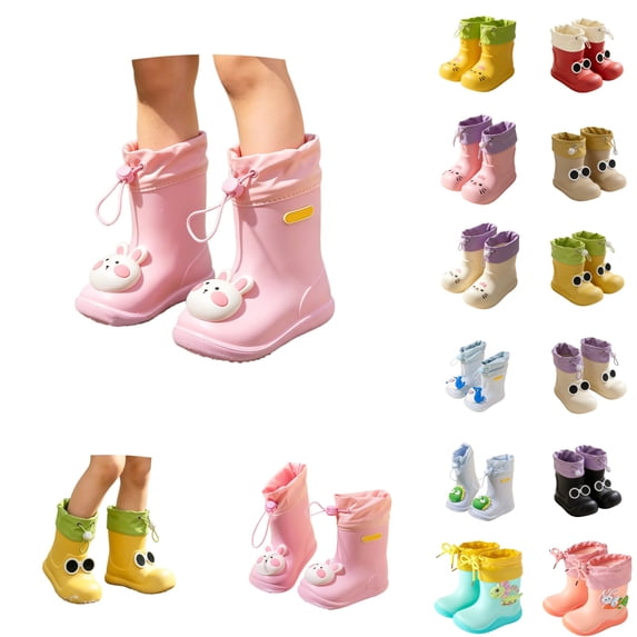 Unisex Toddlers' Waterproof Rain Boots for Boys and Girls