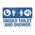 thumbnail image 1 of Unisex Toilet And Shower Tin Sign Warning Metal Sign Vintage Sign Wall Decor for Home Farm Bar Coffee Shop Club Decoration 8x12 Inch, 1 of 7