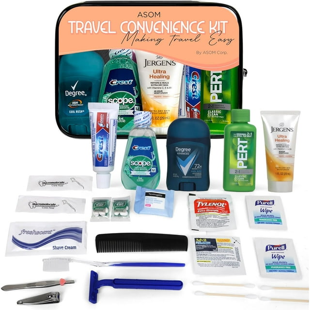 Unisex Toiletry Travel Kit, TSA Approved Personal Care Toiletries