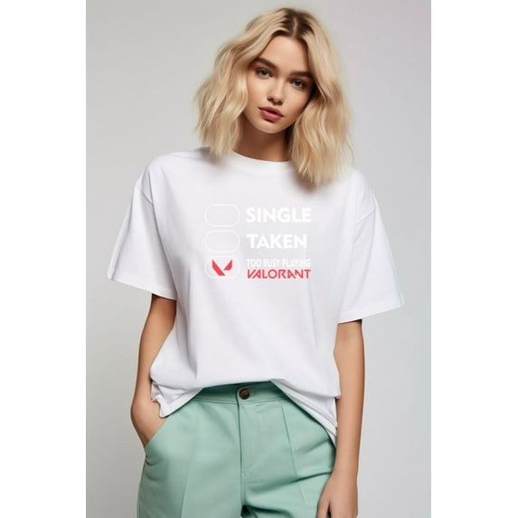 Unisex Too busy playing Valorant gamer Desing T- SHIRT, for men & women, up to size 5XL.