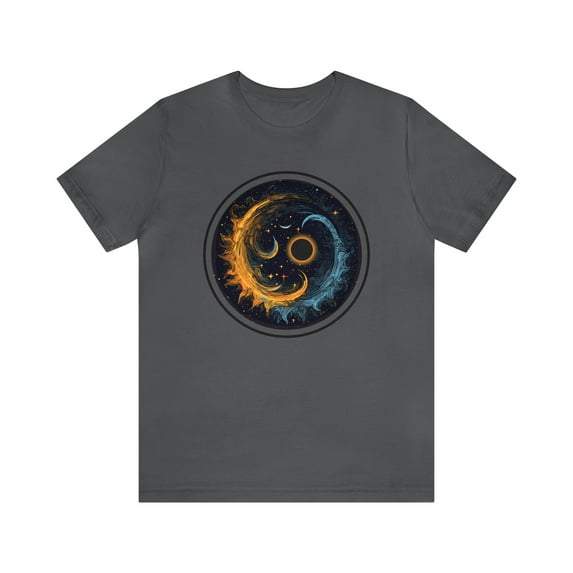 Unisex Total Solar Eclipse T-shirt, Boho Sun Moon, Cool Design & Graphic