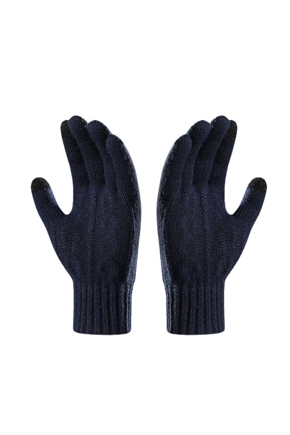 Unisex Touchscreen Gloves Stretch Knitted Texting Gloves Warm Windproof Solid Color Mittens For Men and Women