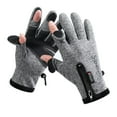 thumbnail image 1 of Unisex Touchscreen Winter Gloves - Warm Windproof Waterproof for Running Hiking Fishing Dog Walking Climbing, 1 of 9