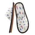 thumbnail image 1 of Unisex Travel Sandals House Slippers Includes Free Storage Bag for Hotel, Travel, Home Cartoon Bugs, 1 of 8