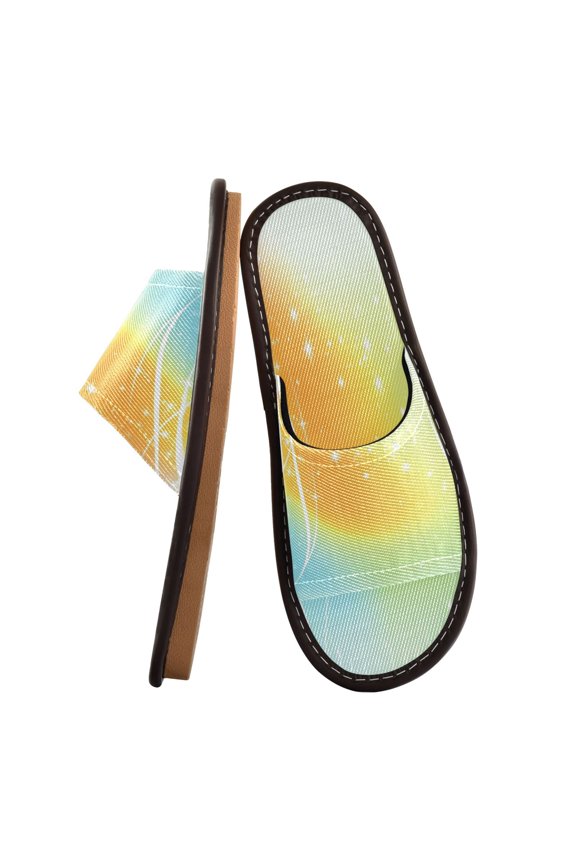 Unisex Travel Sandals House Slippers Includes Free Storage Bag for Hotel, Travel, Home Fine Flash Pattern