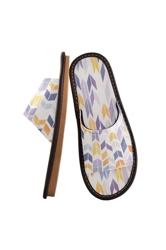 Unisex Travel Sandals House Slippers Includes Free Storage Bag for Hotel, Travel, Home Shape Of Lavender Arrow