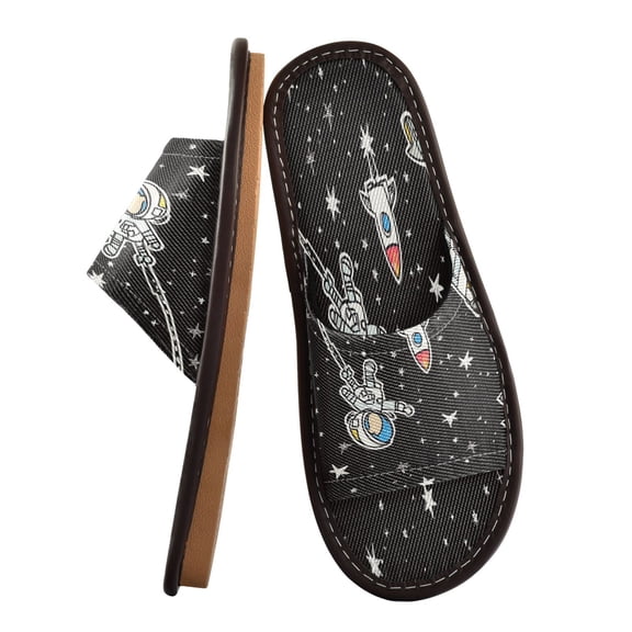 Unisex Travel Sandals House Slippers Includes Free Storage Bag for Hotel, Travel, Home Twinkling Stars