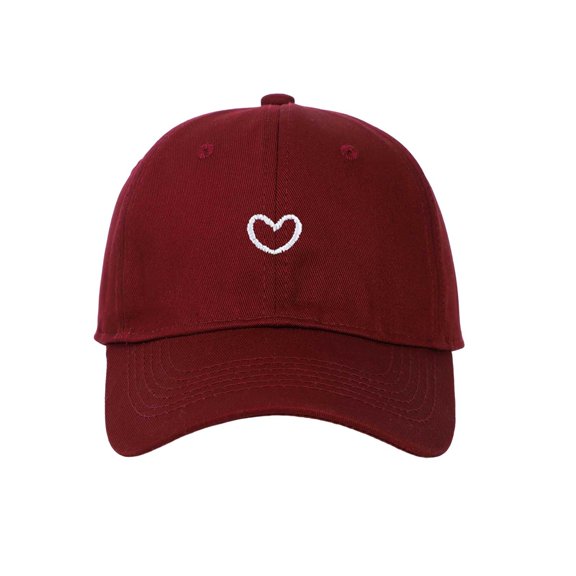 Unisex Trendy Baseball Cap with Heart Embroidery Soft Top Adjustable Dad Hat for Men Women Casual Outdoor Daily Baseball Cap Women One Size