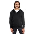 thumbnail image 1 of Unisex Triblend French Terry Full-Zip - BLACK SOLID - 3XL, 1 of 3