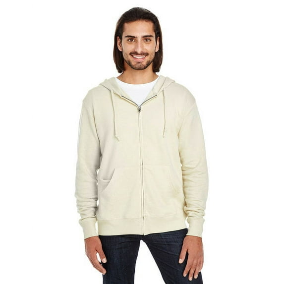 Unisex Triblend French Terry Full-Zip - CREAM - 3XL