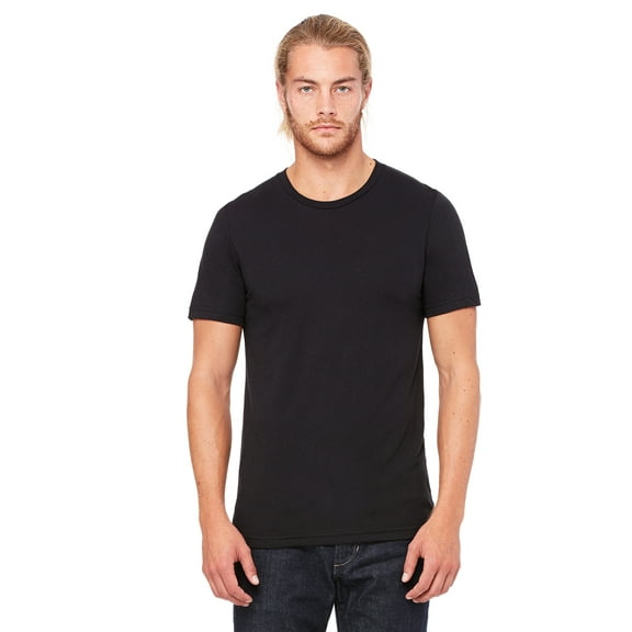 Unisex Triblend S/S Tee , 3413C , SLD BLK TRIBLEND , Small